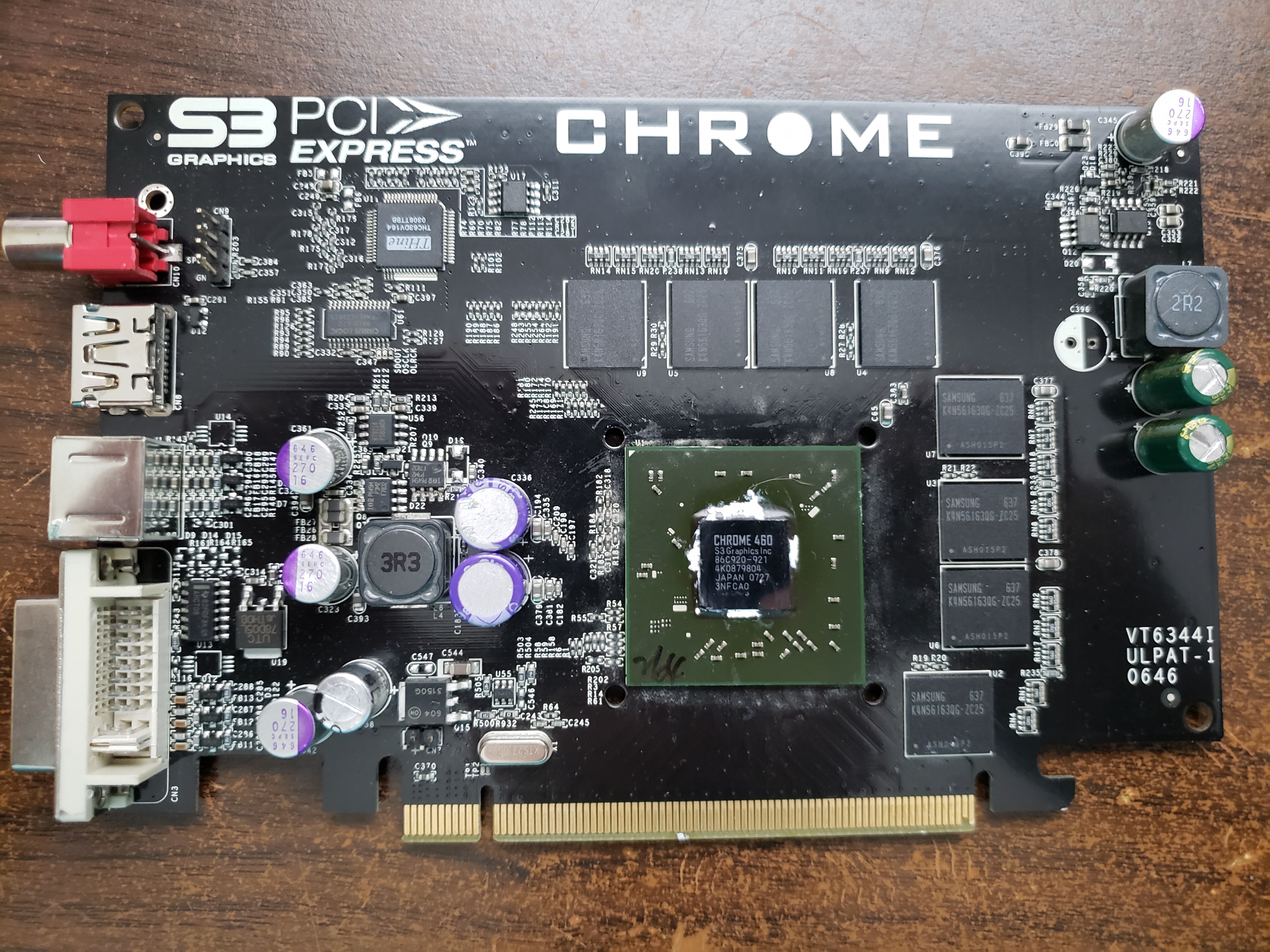 An S3 Chrome 460 Engineering Sample graphics card. One of the only three known to exist.